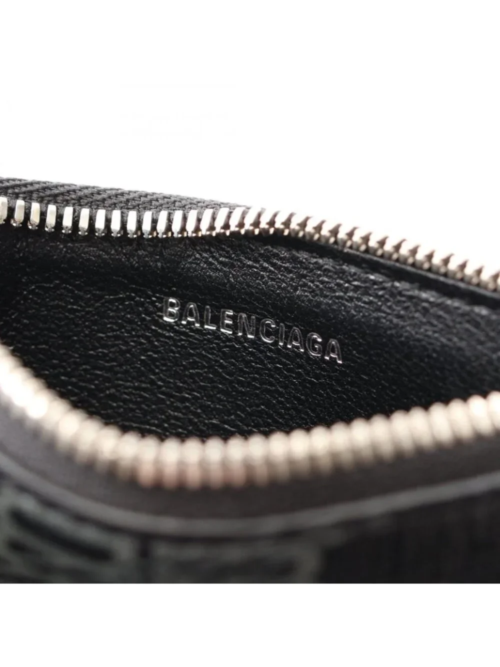 Balenciaga Coin Case Cash BB Monogram Black Fragment
